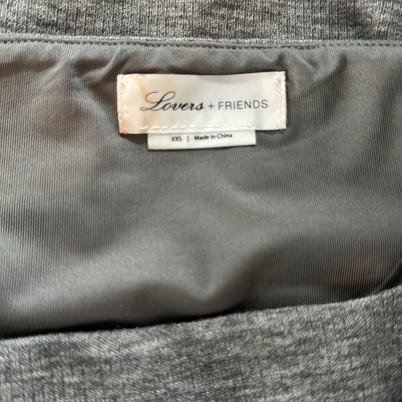 Lovers + Friends Blakely Heather Gray Square Neck Balloon Sleeve Sweater Sz XS - Picture 11 of 12